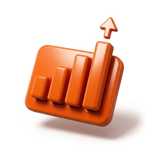 Rising bar chart icon, representing a live reporting dashboard